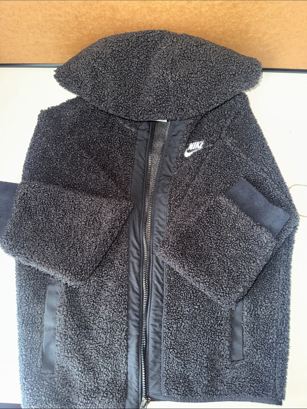 Nike Black Sherpa  Hoodie Jacket